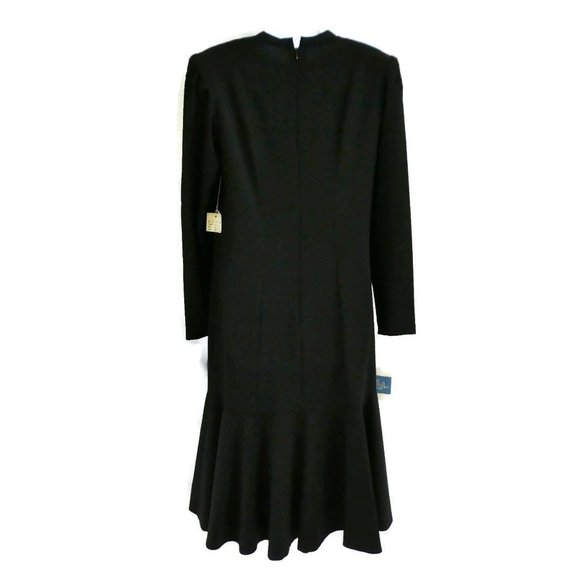 NEW Adolph Schuman For Lilli Ann Dress Vintage 60s RiC RaC Ribbon Zipper Peplum - Picture 6 of 11